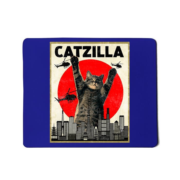 Catzilla Anime Lover Kawaii Animals Japanese Style Movies Mousepad