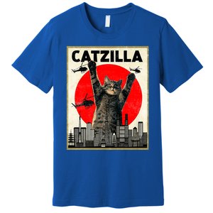 Catzilla Anime Lover Kawaii Animals Japanese Style Movies Premium T-Shirt