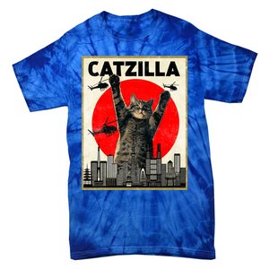 Catzilla Anime Lover Kawaii Animals Japanese Style Movies Tie-Dye T-Shirt