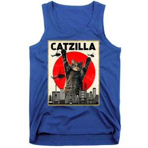 Catzilla Anime Lover Kawaii Animals Japanese Style Movies Tank Top