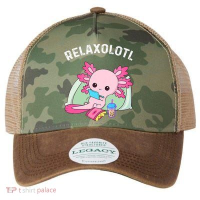 Cute Axolotl Lover Mexican Salamander Relaxolotl Legacy Tie Dye Trucker Hat