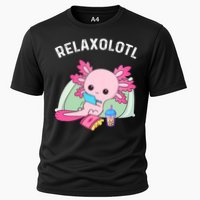 Cute Axolotl Lover Mexican Salamander Relaxolotl Cooling Performance Crew T-Shirt