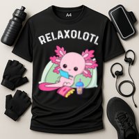 Cute Axolotl Lover Mexican Salamander Relaxolotl Cooling Performance Crew T-Shirt