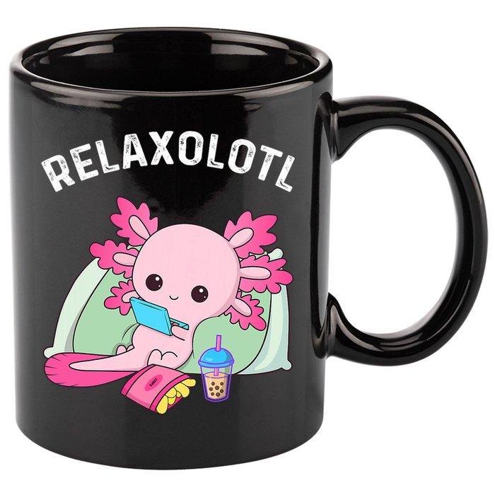 Cute Axolotl Lover Mexican Salamander Relaxolotl 11oz C Handle Ceramic Mug