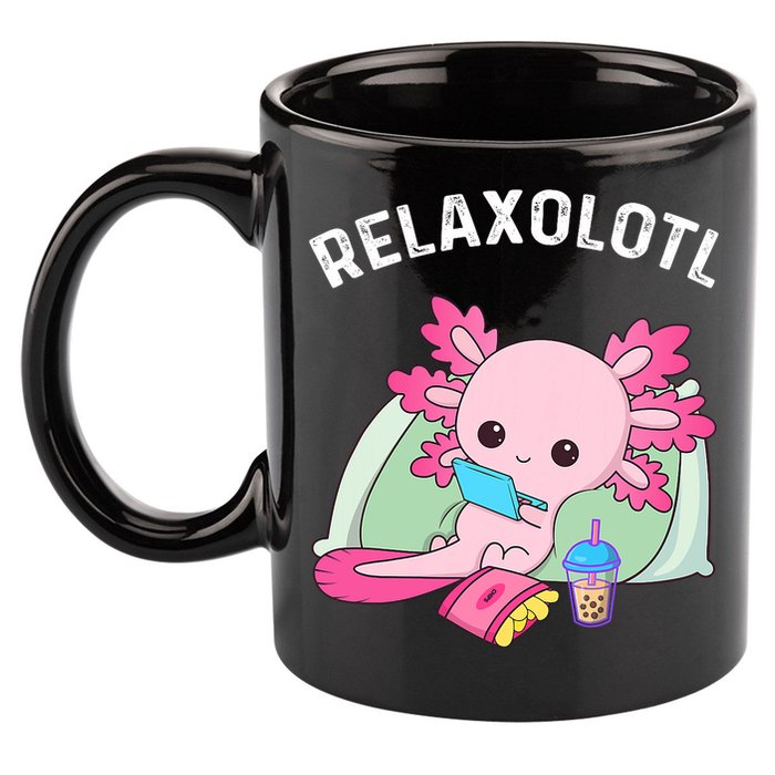 Cute Axolotl Lover Mexican Salamander Relaxolotl 11oz C Handle Ceramic Mug