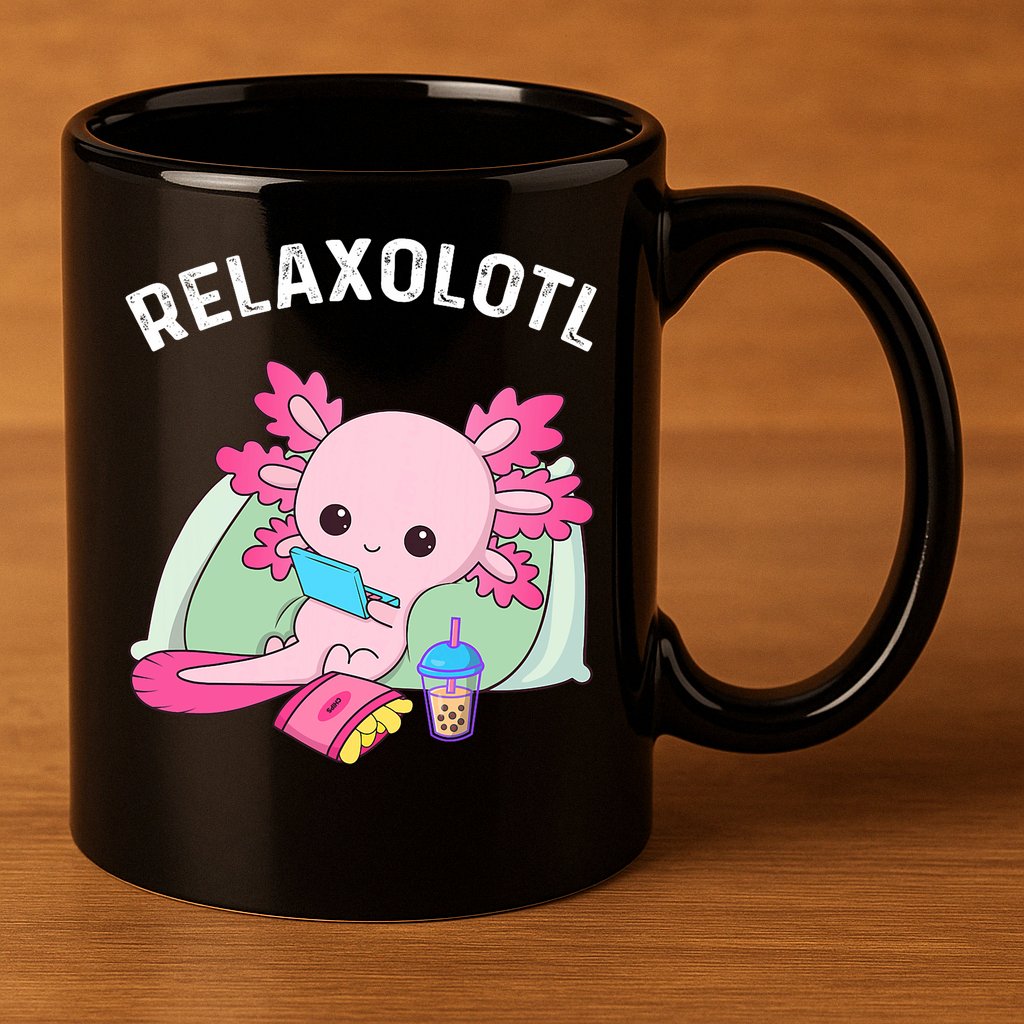 Cute Axolotl Lover Mexican Salamander Relaxolotl 11oz C Handle Ceramic Mug