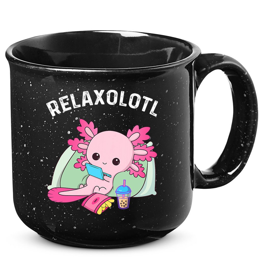Cute Axolotl Lover Mexican Salamander Relaxolotl 15oz Campfire Ceramic Mug