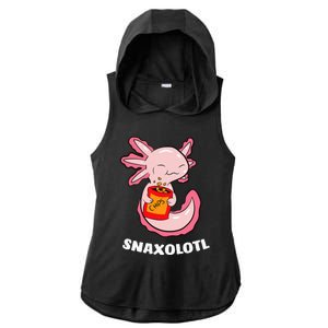 Cute Axolotl Lover Snaxolotl Kawaii Axolotl Food Sweets Ladies PosiCharge Tri-Blend Wicking Draft Hoodie Tank