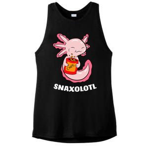 Cute Axolotl Lover Snaxolotl Kawaii Axolotl Food Sweets Ladies PosiCharge Tri-Blend Wicking Tank