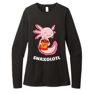 Cute Axolotl Lover Snaxolotl Kawaii Axolotl Food Sweets Womens CVC Long Sleeve Shirt