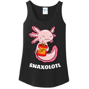 Cute Axolotl Lover Snaxolotl Kawaii Axolotl Food Sweets Ladies Essential Tank