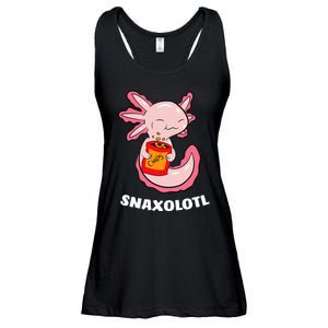 Cute Axolotl Lover Snaxolotl Kawaii Axolotl Food Sweets Ladies Essential Flowy Tank