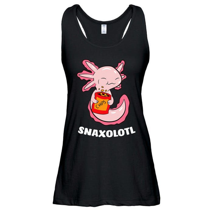 Cute Axolotl Lover Snaxolotl Kawaii Axolotl Food Sweets Ladies Essential Flowy Tank