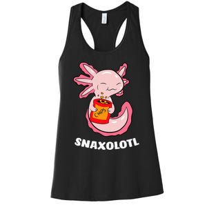 Cute Axolotl Lover Snaxolotl Kawaii Axolotl Food Sweets Women's Racerback Tank