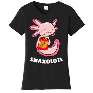 Cute Axolotl Lover Snaxolotl Kawaii Axolotl Food Sweets Women's T-Shirt