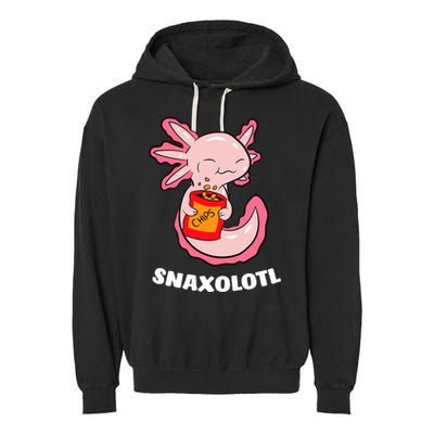 Cute Axolotl Lover Snaxolotl Kawaii Axolotl Food Sweets  Garment-Dyed Fleece Hoodie