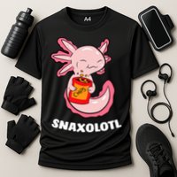 Cute Axolotl Lover Snaxolotl Kawaii Axolotl Food Sweets  Cooling Performance Crew T-Shirt