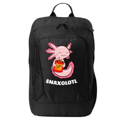 Cute Axolotl Lover Snaxolotl Kawaii Axolotl Food Sweets  City Backpack