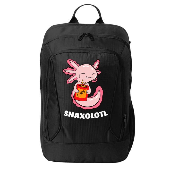 Cute Axolotl Lover Snaxolotl Kawaii Axolotl Food Sweets  City Backpack