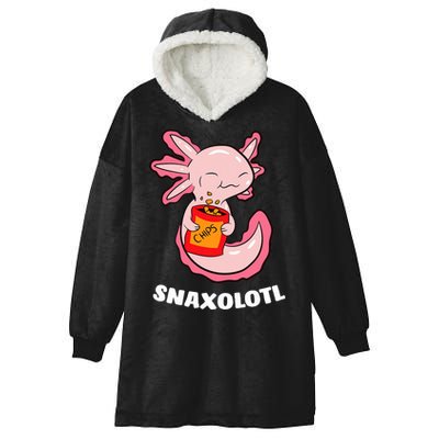 Cute Axolotl Lover Snaxolotl Kawaii Axolotl Food Sweets  Hooded Wearable Blanket
