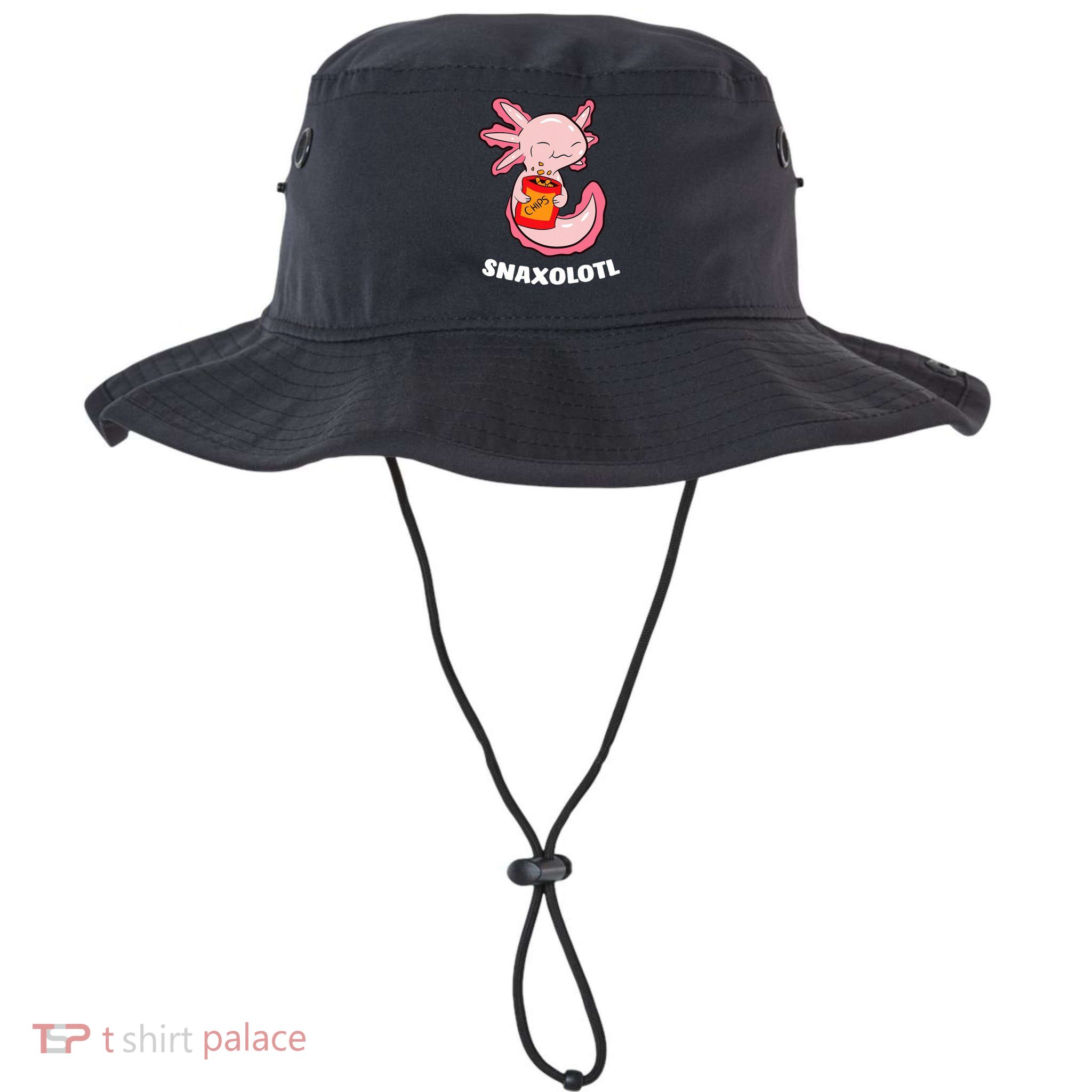 Cute Axolotl Lover Snaxolotl Kawaii Axolotl Food Sweets  Bucket Hat
