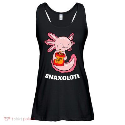Cute Axolotl Lover Snaxolotl Kawaii Axolotl Food Sweets  Ladies Essential Flowy Tank