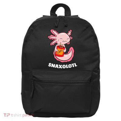 Cute Axolotl Lover Snaxolotl Kawaii Axolotl Food Sweets  16 in Basic Backpack