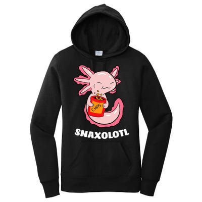 Cute Axolotl Lover Snaxolotl Kawaii Axolotl Food Sweets  Women's Pullover Hoodie