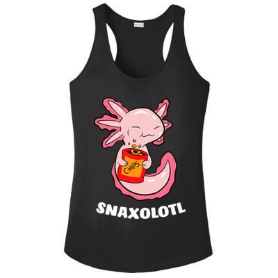 Cute Axolotl Lover Snaxolotl Kawaii Axolotl Food Sweets  Ladies PosiCharge Competitor Racerback Tank