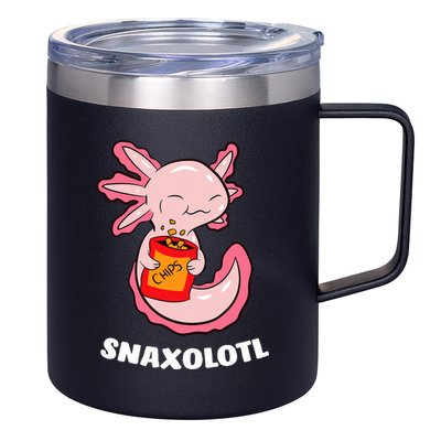Cute Axolotl Lover Snaxolotl Kawaii Axolotl Food Sweets  12oz Stainless Steel Coffee Mug
