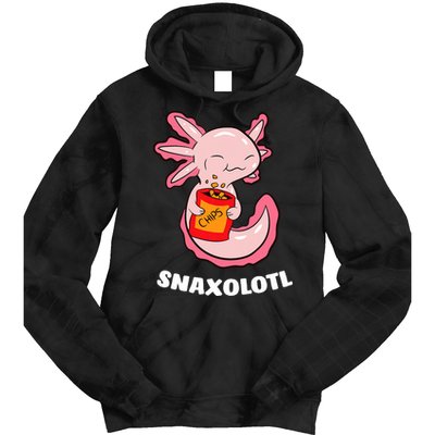 Cute Axolotl Lover Snaxolotl Kawaii Axolotl Food Sweets  Tie Dye Hoodie