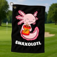 Cute Axolotl Lover Snaxolotl Kawaii Axolotl Food Sweets  Golf Towel