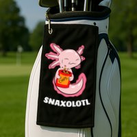 Cute Axolotl Lover Snaxolotl Kawaii Axolotl Food Sweets  Golf Towel