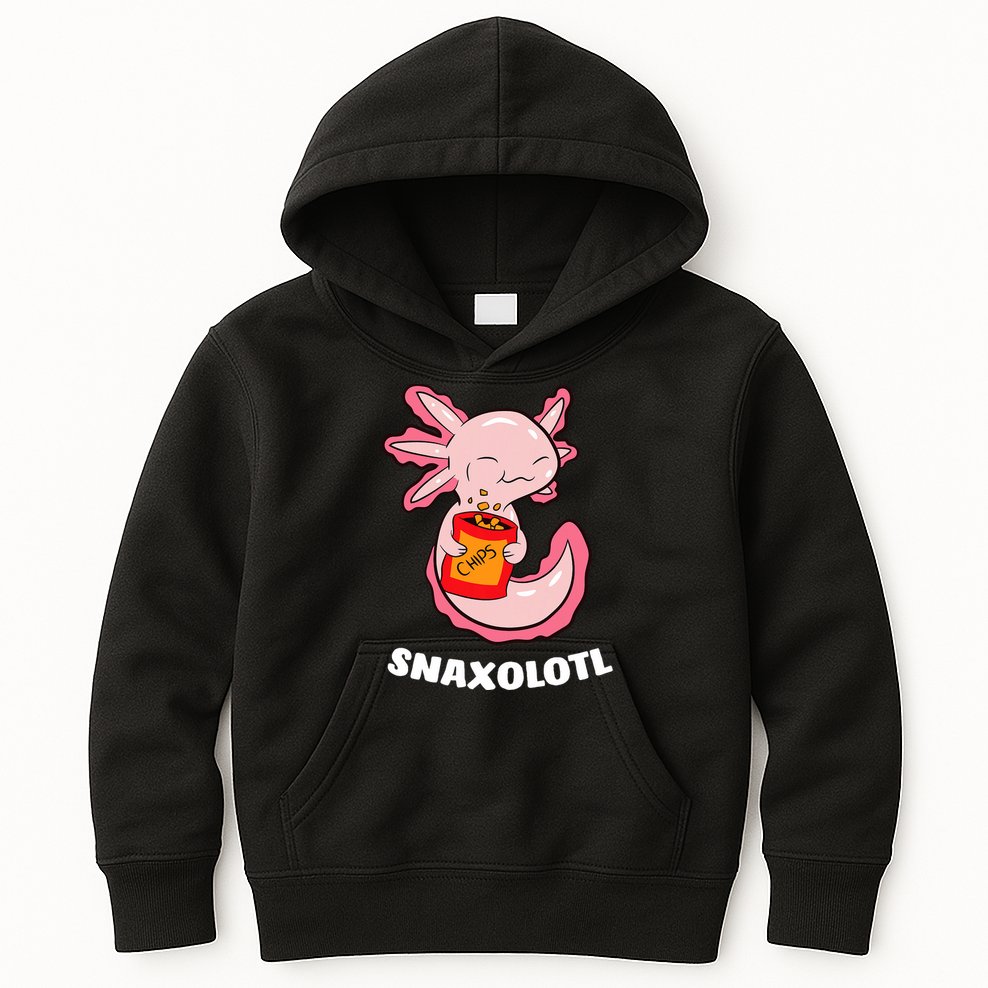 Cute Axolotl Lover Snaxolotl Kawaii Axolotl Food Sweets  Kids Hoodie