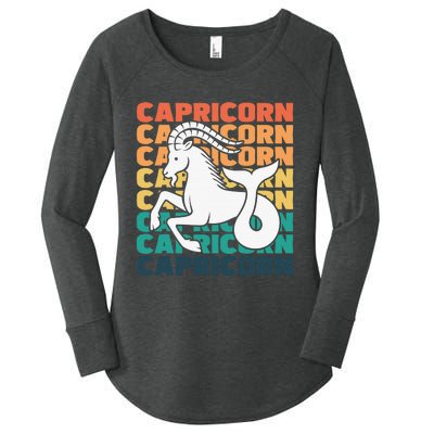 Capricorn  Afro Locs  Zodiac Signs Birthday Girls Women's Perfect Tri Tunic Long Sleeve Shirt