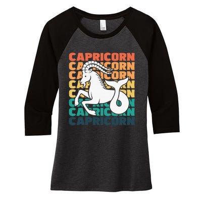 Capricorn  Afro Locs  Zodiac Signs Birthday Girls Women's Tri-Blend 3/4-Sleeve Raglan Shirt