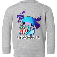 Cute Axolotl Lover Blue Snaxolotl Eating Ra Kawaii Anime  Toddler Sweatshirt