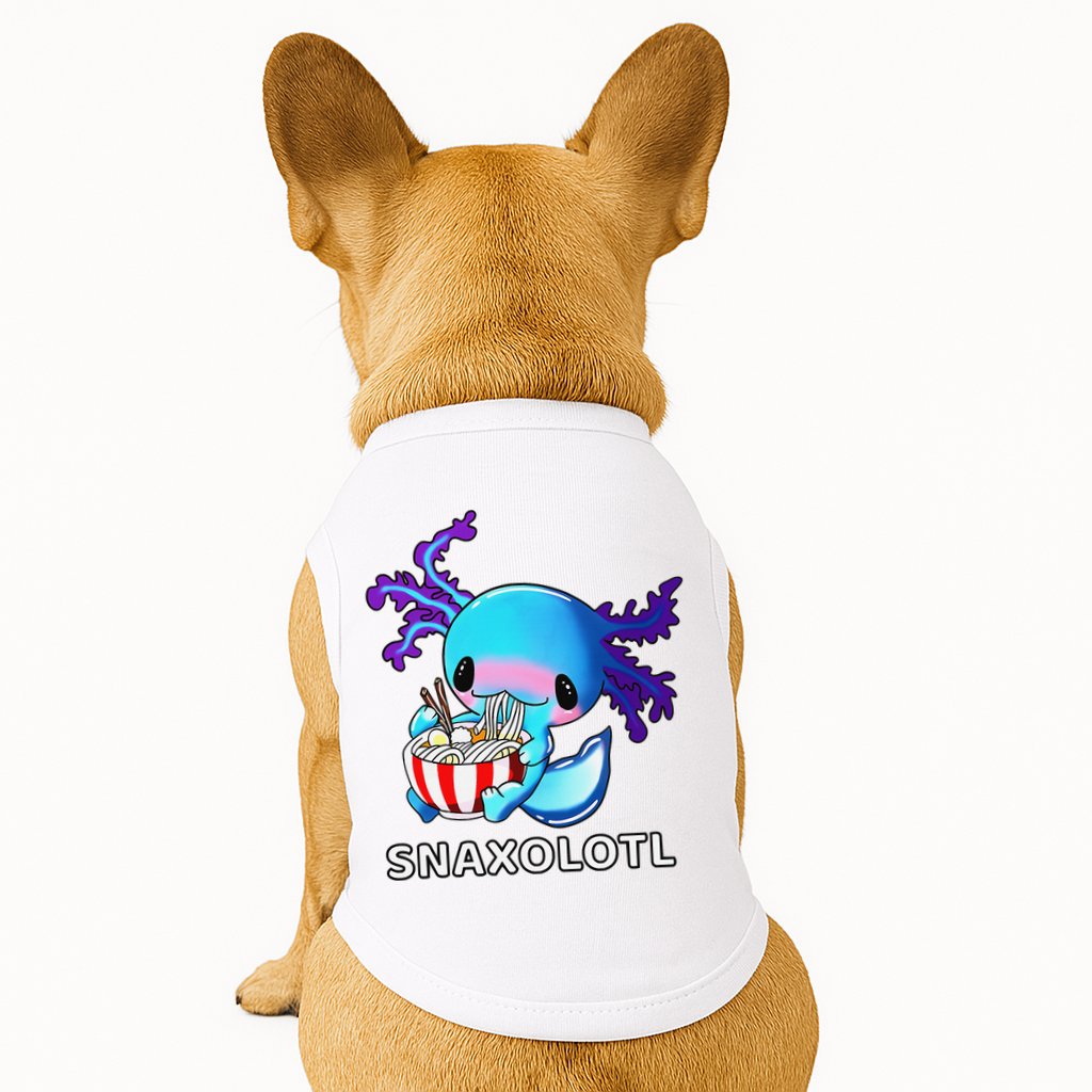 Cute Axolotl Lover Blue Snaxolotl Eating Ra Kawaii Anime  Doggie Tank