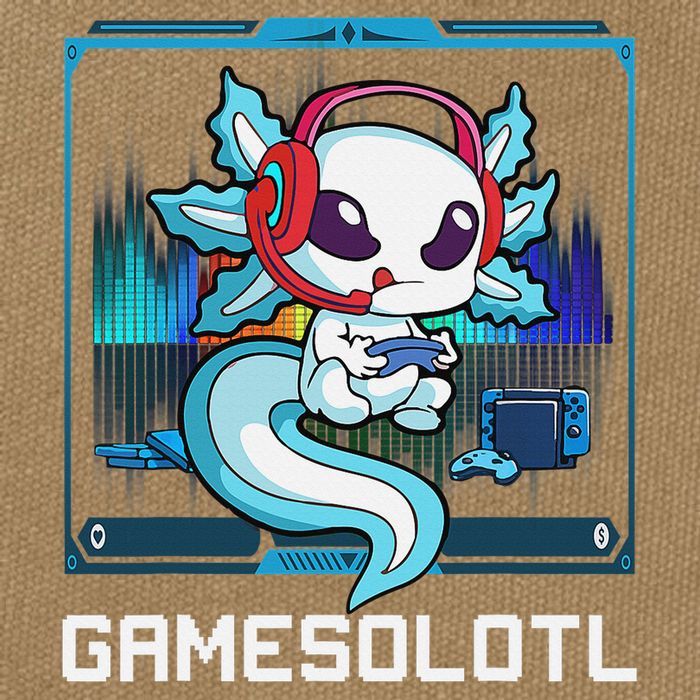 Cute Axolotl Lover Gamesalotl Gaming Axolotl Cotton Canvas Backpack