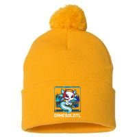 Cute Axolotl Lover Gamesalotl Gaming Axolotl Pom Pom 12in Knit Beanie