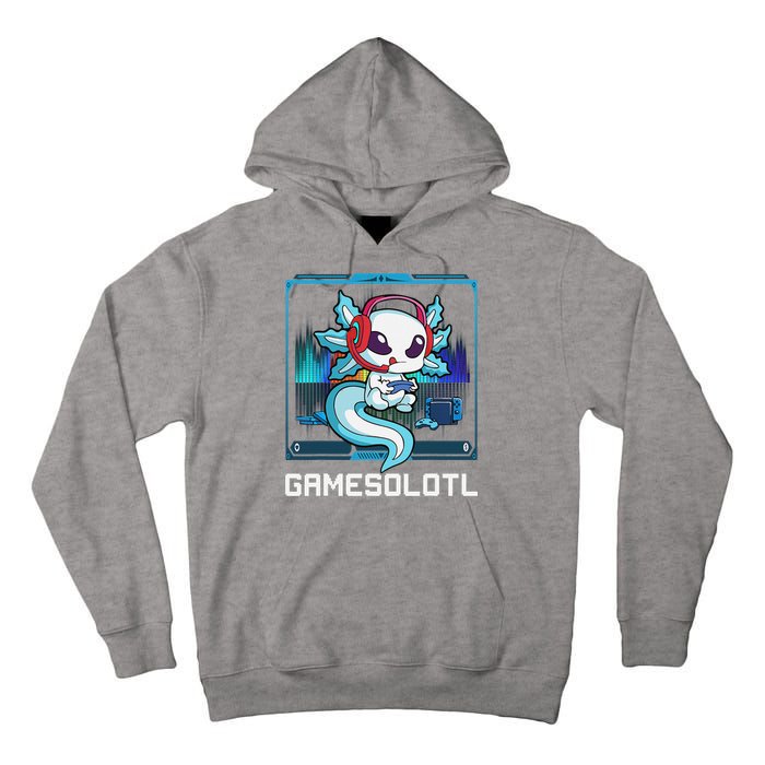 Cute Axolotl Lover Gamesalotl Gaming Axolotl Tall Hoodie