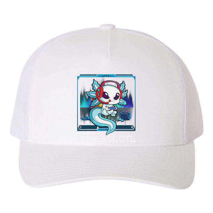 Cute Axolotl Lover Gamesalotl Gaming Axolotl Yupoong Adult 5-Panel Trucker Hat