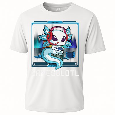 Cute Axolotl Lover Gamesalotl Gaming Axolotl Performance Shirt