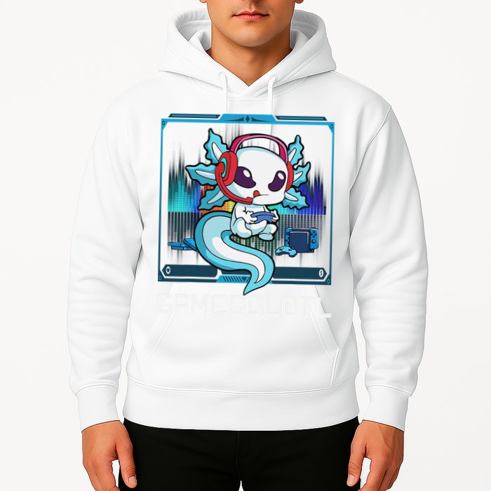 Cute Axolotl Lover Gamesalotl Gaming Axolotl Hoodie