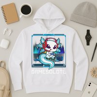 Cute Axolotl Lover Gamesalotl Gaming Axolotl Hoodie