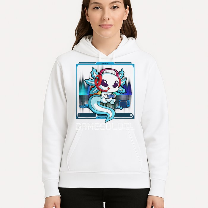 Cute Axolotl Lover Gamesalotl Gaming Axolotl Hoodie