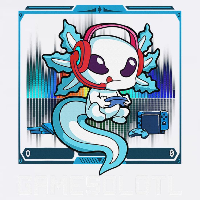 Cute Axolotl Lover Gamesalotl Gaming Axolotl Apron