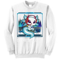 Cute Axolotl Lover Gamesalotl Gaming Axolotl Sweatshirt