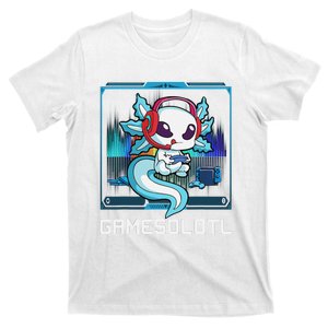 Cute Axolotl Lover Gamesalotl Gaming Axolotl T-Shirt