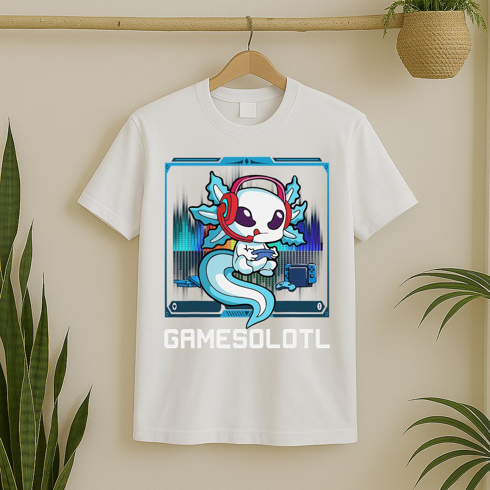 Cute Axolotl Lover Gamesalotl Gaming Axolotl T-Shirt
